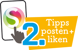 Schritt 2: Für die Teilnahme am Gewinnspiel, Tipps und Aktionen von Geschäften und Veranstaltungen in der Nähe posten und liken.