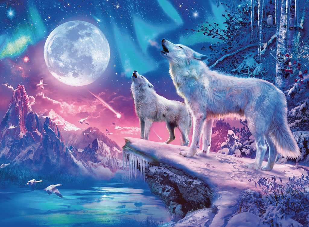 Bild zu Wolf im Nordlicht