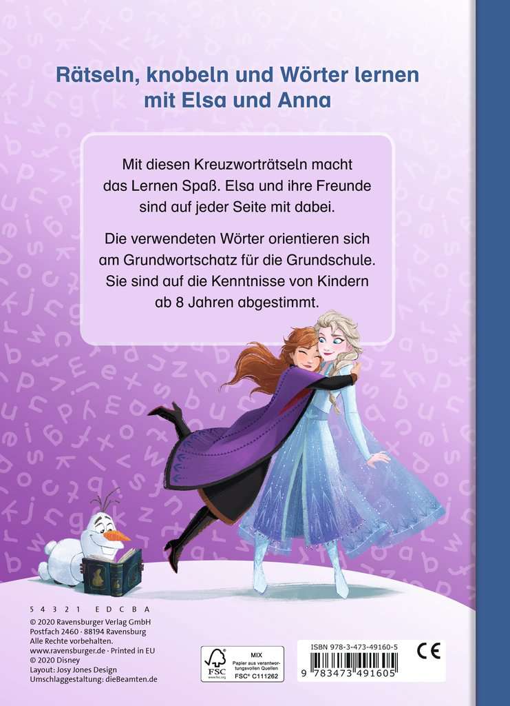 Bild zu Disney Die Eiskönigin 2: Kreuzworträtsel zum Lesenlernen