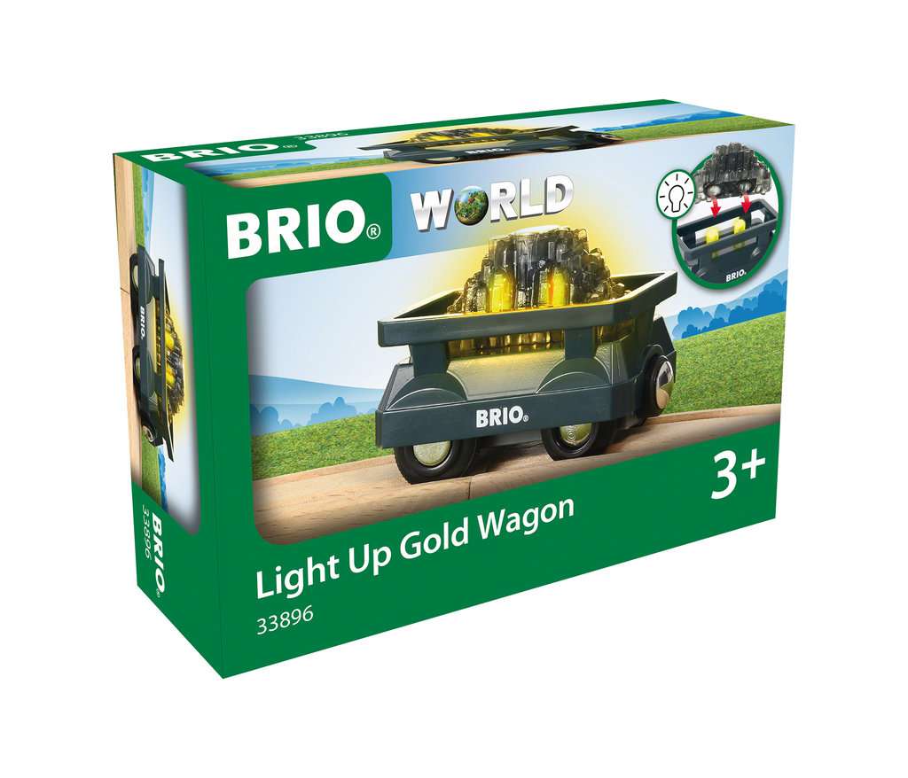 Bild zu BRIO Goldwaggon mit Licht