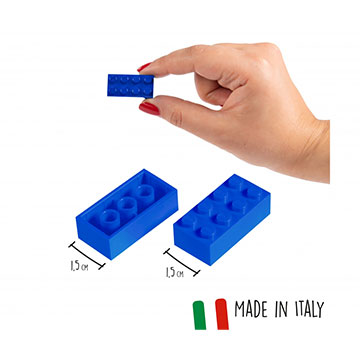 Bild zu Blox - 100 8er Bausteine blau - kompatibel mit bekannten Spielsteinen