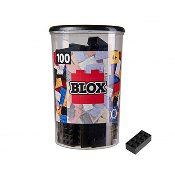 Bild zu Blox - 100 8er Bausteine schwarz - kompatibel mit bekannten Spielsteinen