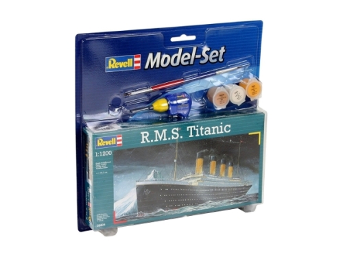 Bild zu REVELL 65804 Modellbausatz R.M.S. Titanic mit Basisfarben mit Basisfarben 1:1200, ab 10 Jahre