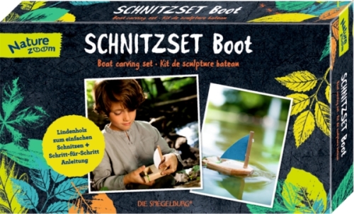 Bild zu Die Spiegelburg - Schnitzset Boot Nature Zoom, Handwerk-Set, ab 6 Jahren, aus Lindenholz