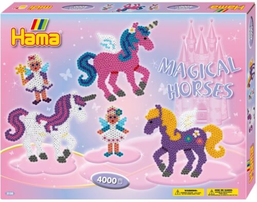 Bild zu Hama® Bügelperlen Midi - Geschenkpackung Zauberhafte Pferde - 2 Stiftplatten